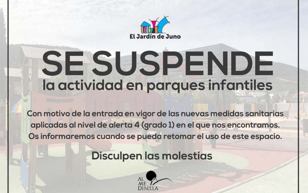 Se suspende la actividad deportiva y se cierra el «Jardín de Juno»