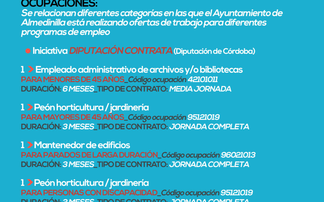 Ayudas a la contratación «Diputación Contrata»