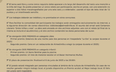 Certamen Literario de Relatos Cortos «Evocando al pasado: Entre trillas y eras»